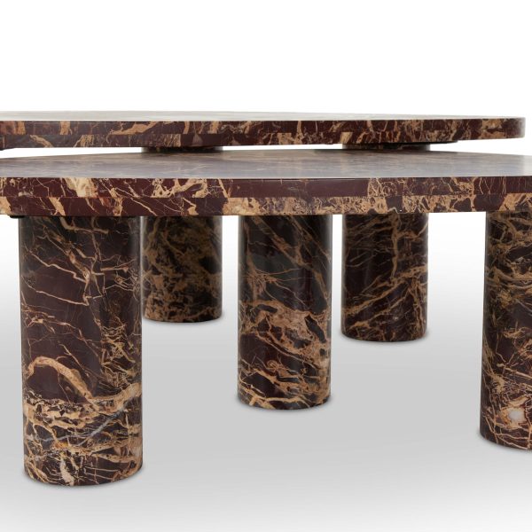 Zion Coffee Table Set, Merlot Discount