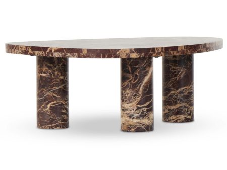 Zion Small Coffee Table, Merlot on Sale