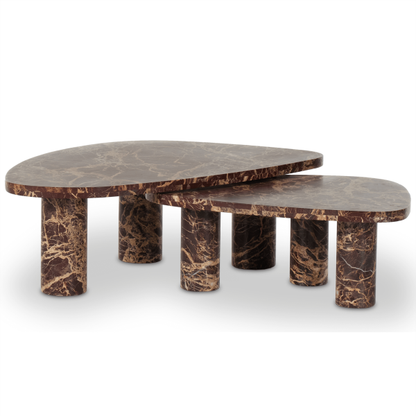 Zion Coffee Table Set, Merlot Discount