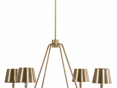 Dudley Chandelier, Aged Brass Online Hot Sale