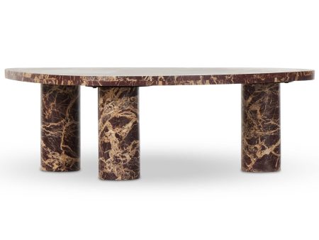 Zion Large Coffee Table, Merlot on Sale