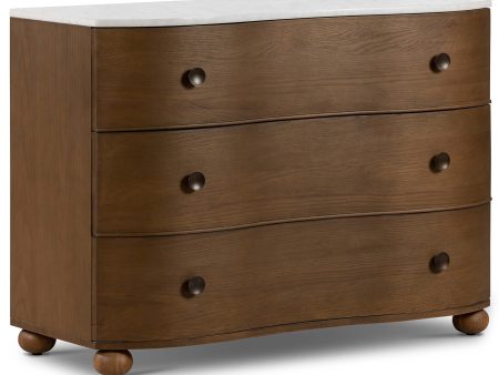 Tiago Marble Top Chest, Toasted Oak Online