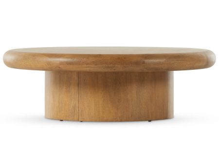 Zach Large Coffee Table, Natural For Discount